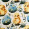 Sweet Easter Chick Anti-Pill Premium Fleece Fabric | By The Yard
